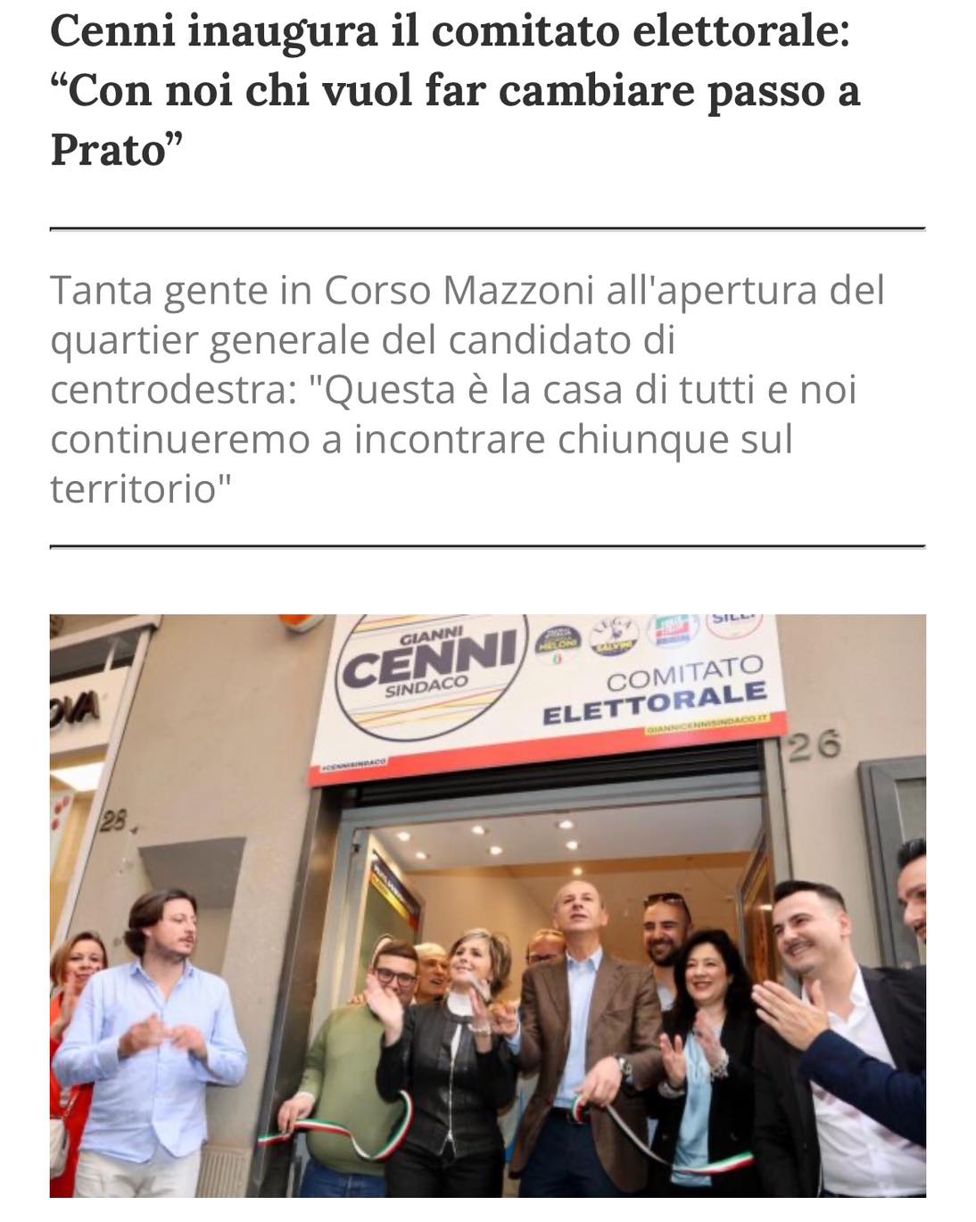 Insieme per far cambiare passo a Prato!